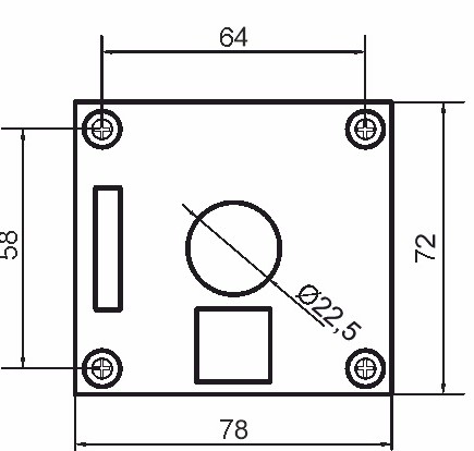 Одномісний пост керування Promfactor FP5-BOX1W6 з перемикачем "0-I" - фото №2