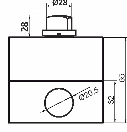 Одномісний пост керування Promfactor FP5-BOX1W6 з перемикачем "0-I" - фото №3