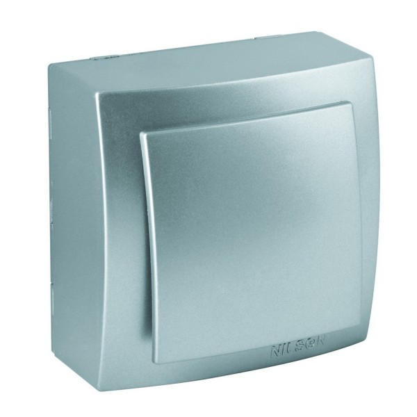 Вимикач Nilson Themis срібло 1кл ( 26131001 )