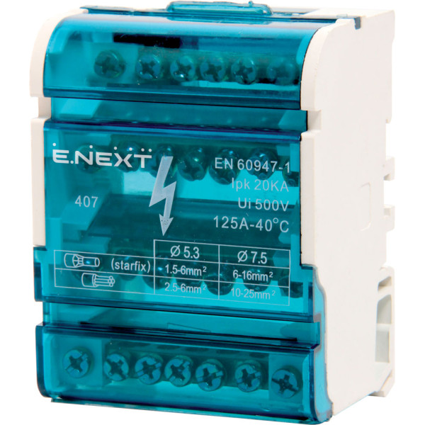 Нулевая шина E.Next e.cbs.pro.4.7 на DIN-рейку (p0650004)