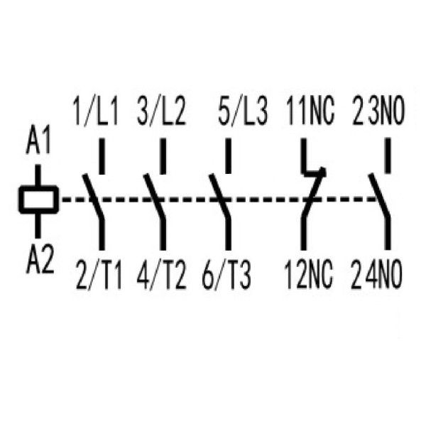 Контактор Schrack LZDC12B3 Cubico Classic 230В AC 1НO+1НЗ 5,5 кВт 12А 3Р - фото №5
