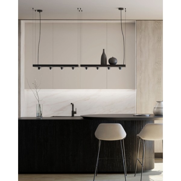 Подвесной светильник, люстра Nowodvorski 9381 Plant GU10 4x10W IP20 черный - фото №1