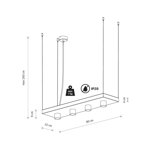 Подвесной светильник, люстра Nowodvorski 9381 Plant GU10 4x10W IP20 черный - фото №2