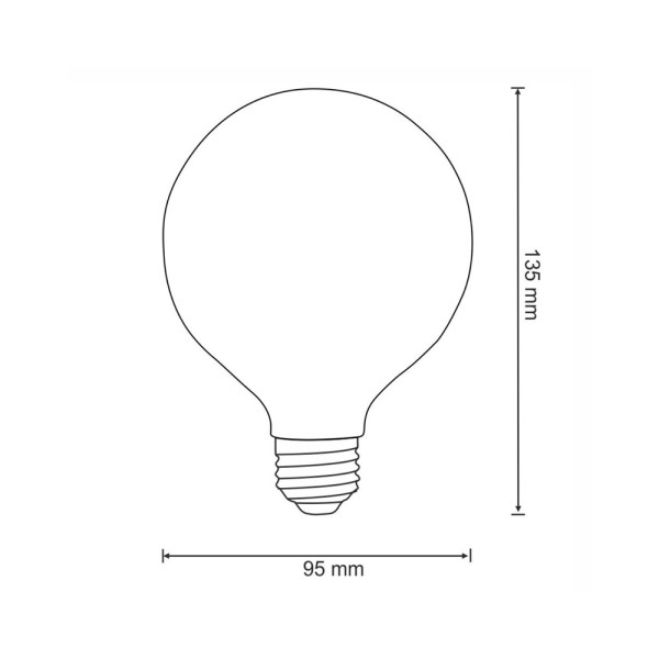 Светодиодная лампочка Goldlux 308580 E27 G95 7,5W 3000K 1055Lm - фото №1