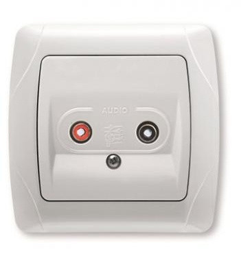 Аудиорозетка для динамиков кремовая Carmen