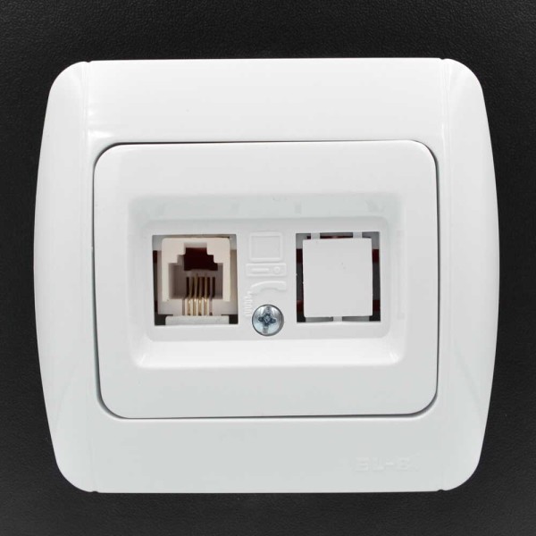 Розетка ELBI ZIRVE Fixline белая телефонная ( 501-000201-221 ) - фото №4