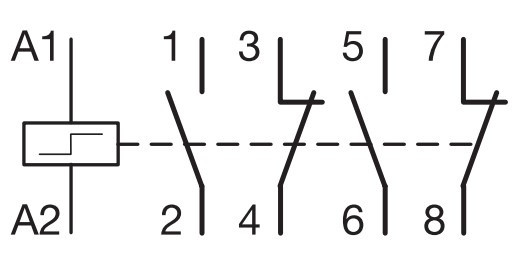 Імпульсне реле Hager EPN525 230В/16А 2НО+2НЗ - фото №1