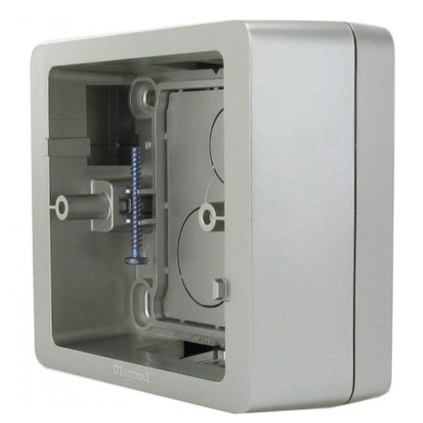 Однопостова коробка Legrand Celiane (080244) для накладного монтажу (титан) - фото №1