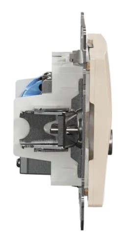 Кінцева TV-розетка Schneider Electric Sedna Design & Elements та RJ45 кат. 6 UTP бежева SDD112469T - фото №2