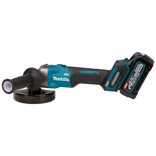 Аккумуляторная угловая шлифмашина Makita GA008GM201 XGT 40В 125мм с аккумуляторами BL4040x2