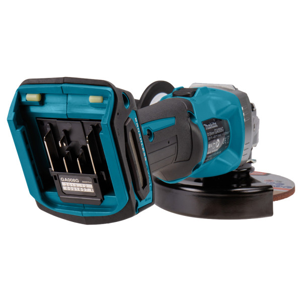 Аккумуляторная угловая шлифмашина Makita GA008GM201 XGT 40В 125мм с аккумуляторами BL4040x2 - фото №6