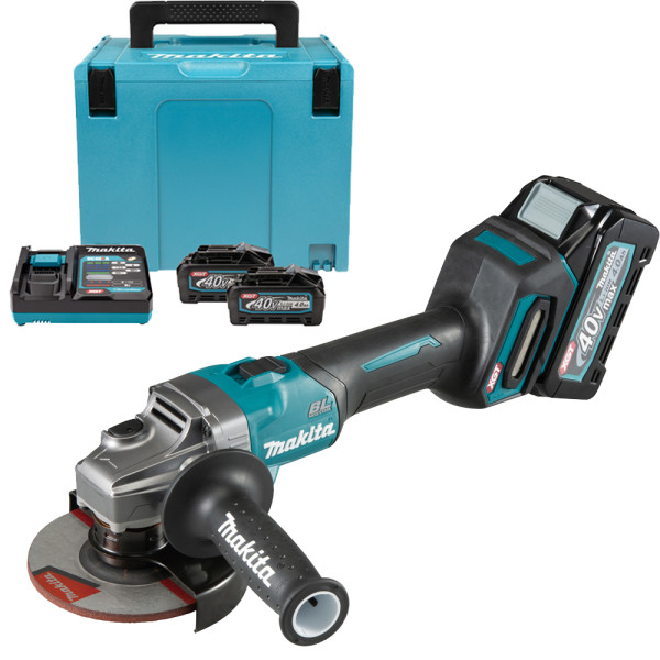Аккумуляторная угловая шлифмашина Makita GA008GM201 XGT 40В 125мм с аккумуляторами BL4040x2 - фото №7