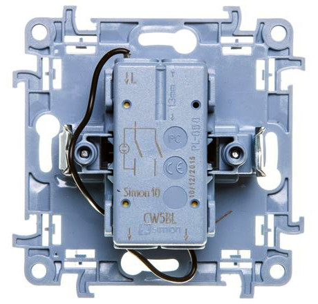 Двойной выключатель Kontakt Simon Simon 10 CW5BL.01/11 с подсветкой (белый) - фото №1