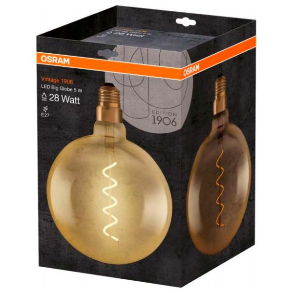 Світлодіодна лампа Osram 1906 LED BGLB 5W/820 230V S FIL E27 4х1 (4058075092013) - фото №2