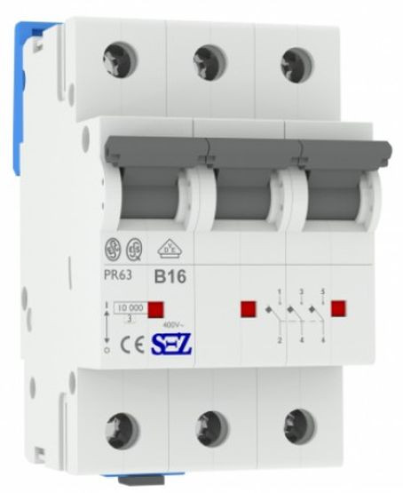 Трехполюсный автомат SEZ 63 B 16А 3P (PR63B16А)