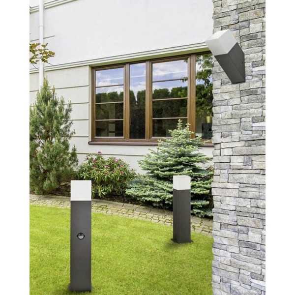 Вуличний світильник Goldlux 304629 New York E27 1x12W IP44 графітовий - фото №1