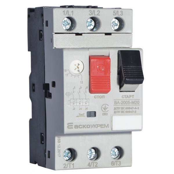 Автомат захисту двигуна Аско-Укрем ВА-2005 М20 13,0-18,0А (A0010050008)
