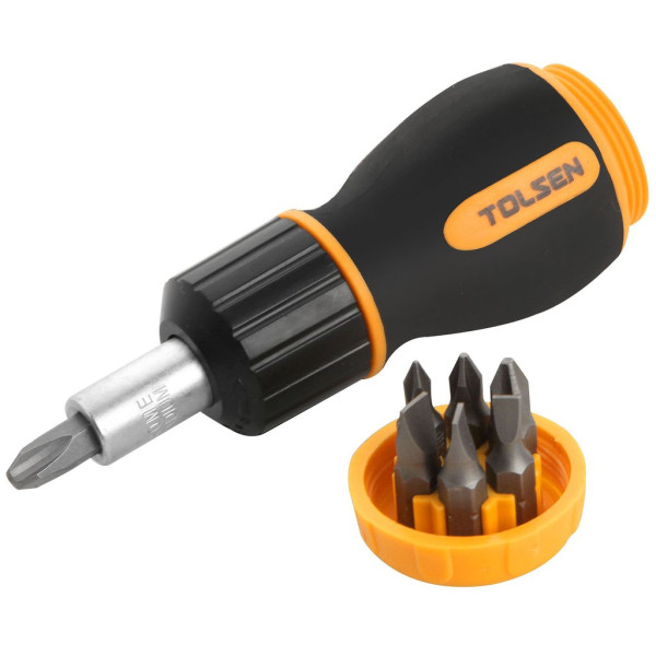 Короткий держатель бит с храповым механизмом Tolsen (20033) (7шт)