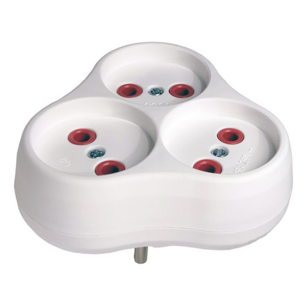 Тройник Neomax белый без заземления (NX1015)