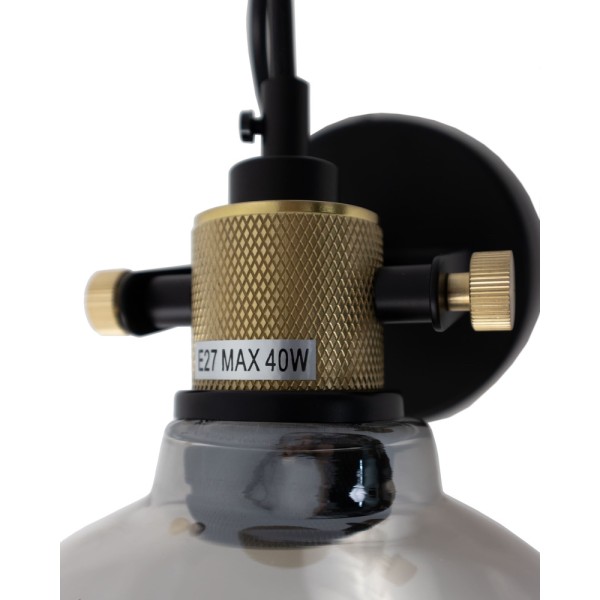 Бра, настінний світильник Nowodvorski 9154 Amalfi E27 1x25W IP20 димчастий - фото №4