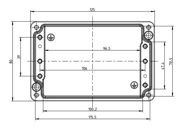 Порожня металева монтажна коробка Spelsberg AL 1308-6 (sp15000601) IP66 - фото №1