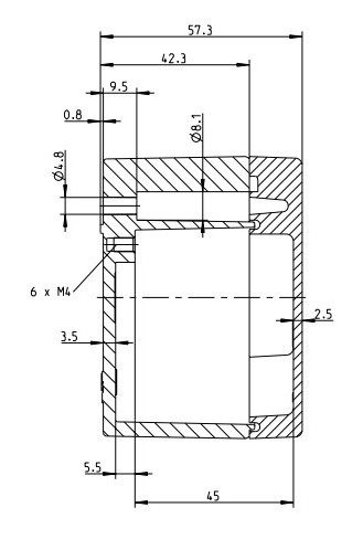 Порожня металева монтажна коробка Spelsberg AL 1308-6 (sp15000601) IP66 - фото №2