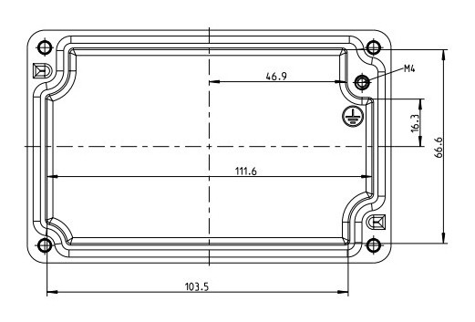 Порожня металева монтажна коробка Spelsberg AL 1308-6 (sp15000601) IP66 - фото №4