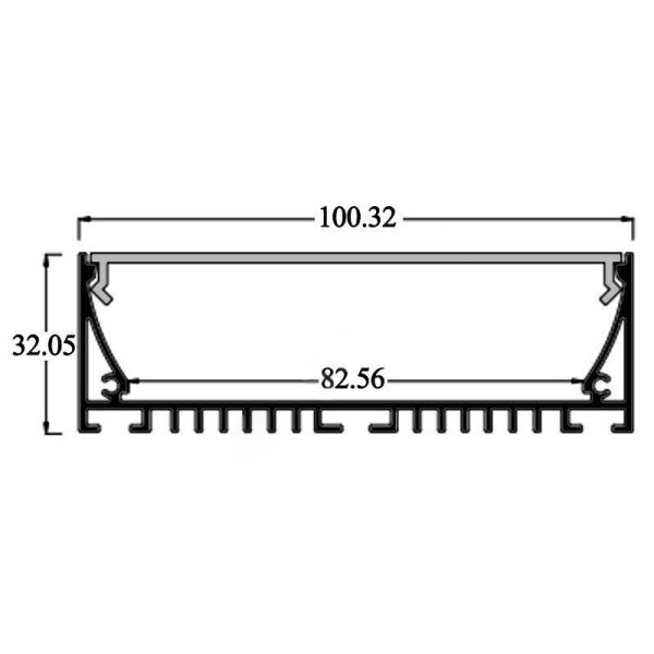 LED-профіль алюмінієвий, 2 метра (ЛП100) - фото №1