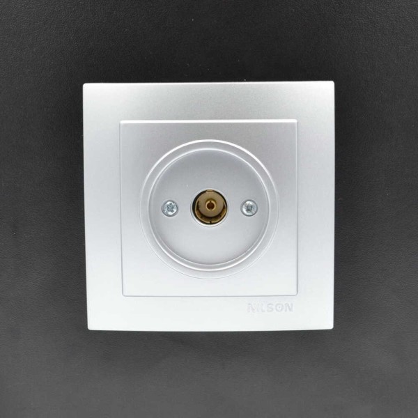 Розетка Nilson Touran серебро TV ( 24131029 ) - фото №3