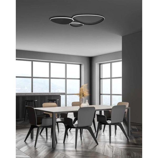 Люстра Goldlux 334060 Petra LED 1x30W 4000K 4600Lm IP20 черная - фото №1