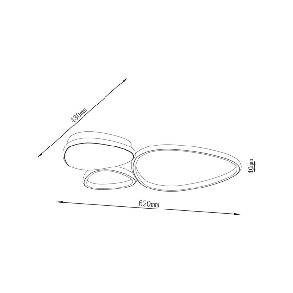 Люстра Goldlux 334060 Petra LED 1x30W 4000K 4600Lm IP20 черная - фото №3