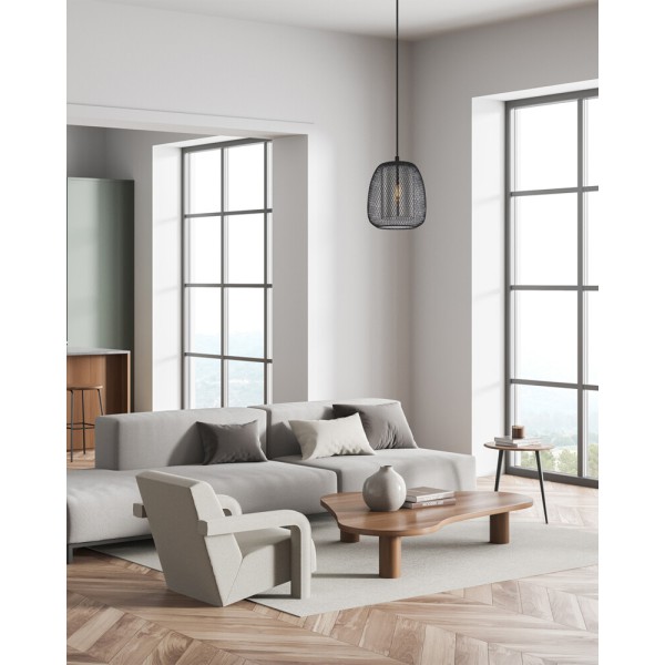 Подвесной светильник, люстра Italux PND-28612-BK-SG Amiria E27 1x40W IP20 дымчатый - фото №1
