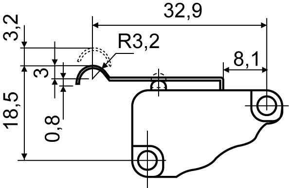 Конечный мини-выключатель Аско-Укрем V-15-41C25 (A0050040024) - фото №4