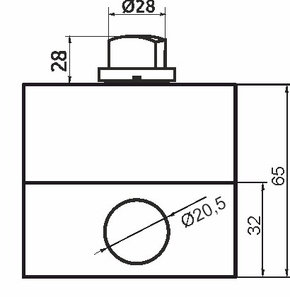Одномісний пост керування Promfactor FP4-BOX1W6 з перемикачем "0-I" - фото №3