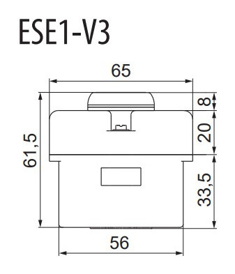 Одномодульный кнопочный пост ETI 004771441 ESE1-V3 («START» зеленый) - фото №1