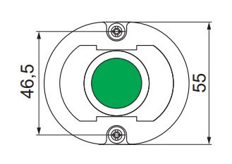 Одномодульный кнопочный пост ETI 004771441 ESE1-V3 («START» зеленый) - фото №2