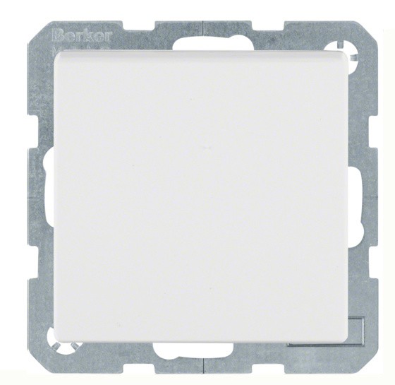 Розетка Berker S.1 47521909 с заземлением и с крышкой (матовая полярная белизна)