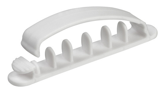 Фіксатор Schneider Electric INS61209 для кабелю (білий) 5шт - фото №1