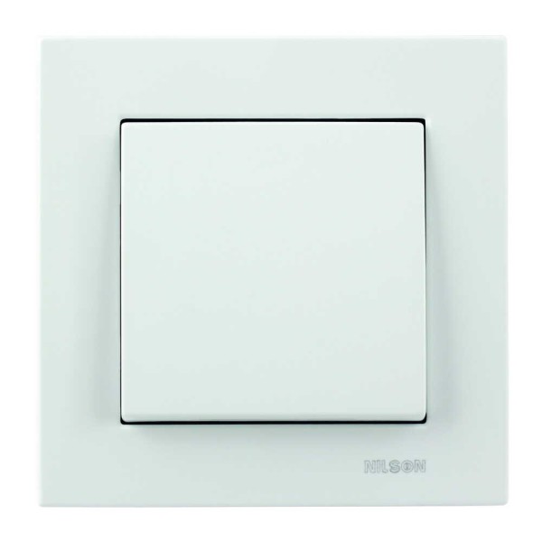 Вимикач Nilson Moda білий 1кл ( 21112001 )