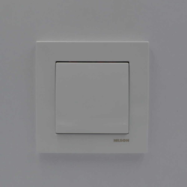 Вимикач Nilson Moda білий 1кл ( 21112001 ) - фото №1
