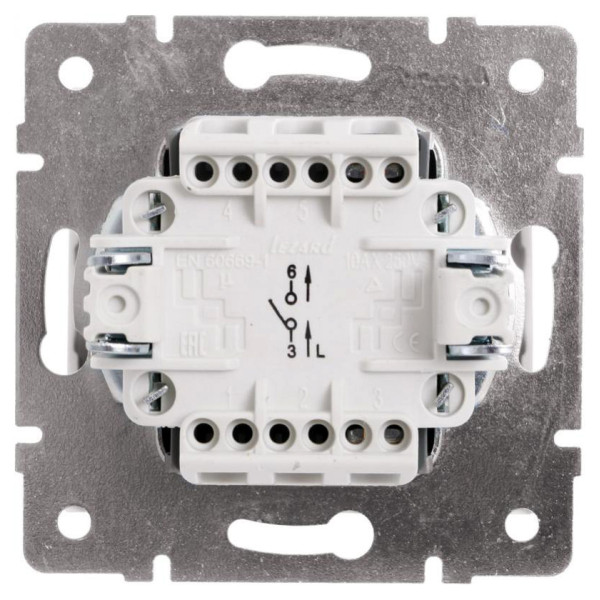 Прохідний Вимикач Lezard Rain (703-0288-105) (білий) - фото №2