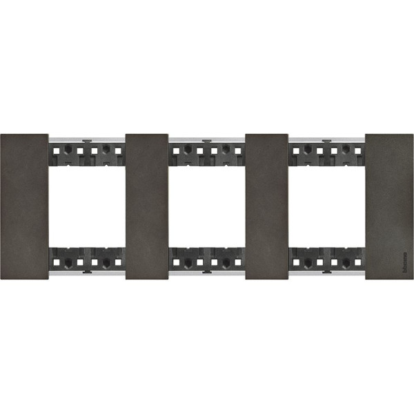 Рамка німецького стандарту на 3 поста (2+2+2 модулі) Bticino Living Now KA4802M3NG космоc