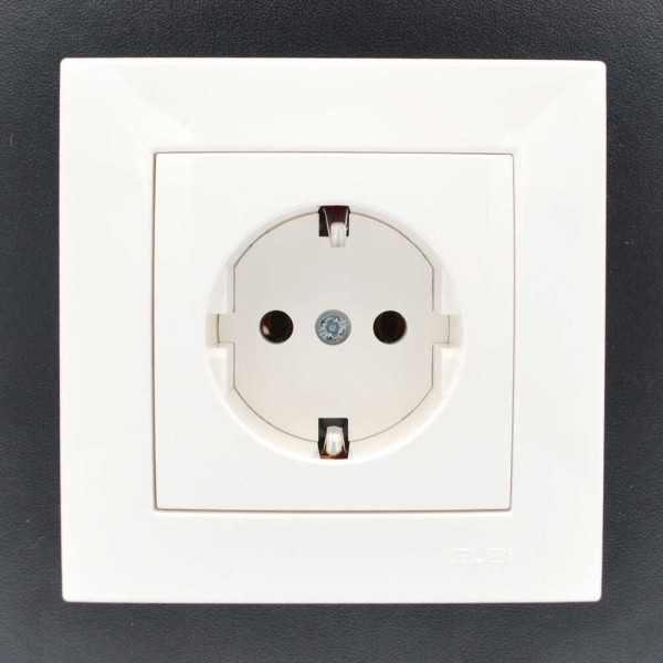 Розетка ZENA ELBI біла 1-на з заземленням без рамки ( 609-010200-217 ) - фото №7