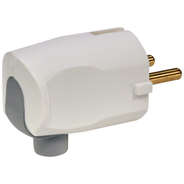 Вилка универсальная ETI PPW-UNI 2Р+РЕ поликарбонат IP20 белая (4481003) - фото №1