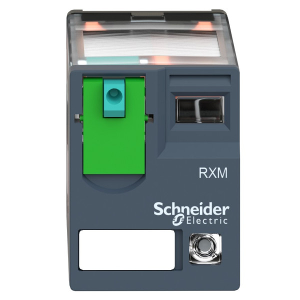 Миниатюрное реле Schneider Electric RXM4AB2BD 4CO 24В с LED и блокируемой тестовой кнопкой - фото №1