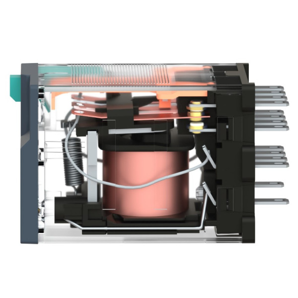 Миниатюрное реле Schneider Electric RXM4AB2BD 4CO 24В с LED и блокируемой тестовой кнопкой - фото №4