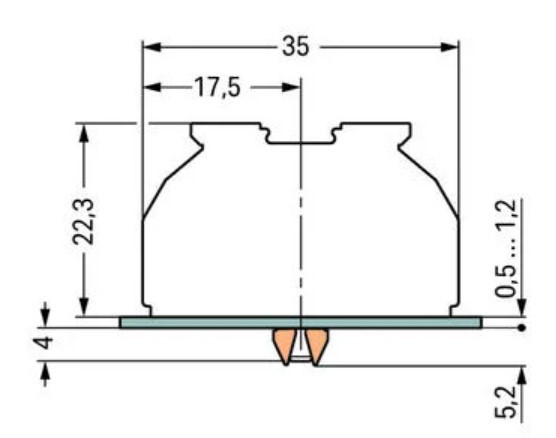 Клемма Wago 862-1505 PE-N-L1-L2-L3 - фото №5