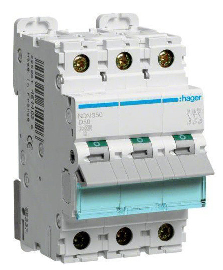Автоматический выключатель NDN350 (3p,D,50А) Hager