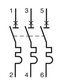 Автоматический выключатель NDN350 (3p,D,50А) Hager - фото №2