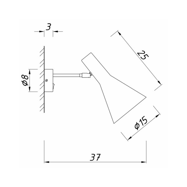 Бра, настінний світильник Imperium Light 762125.05.05 Rosalen E14 1x60W IP20 Чорний - фото №2